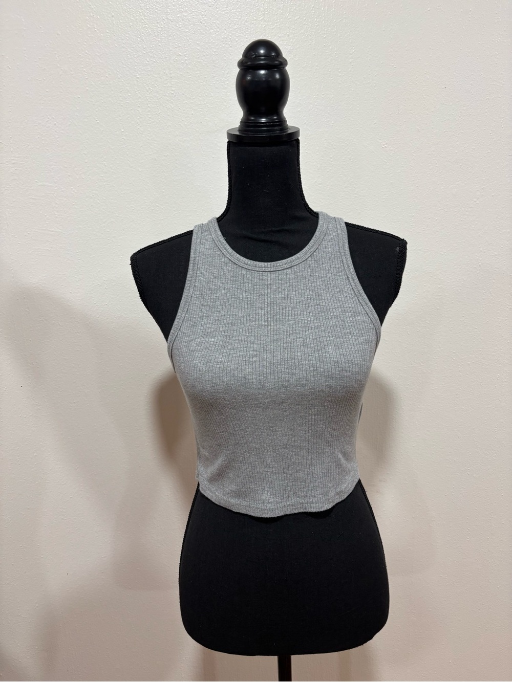 Gray Crop Top